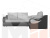Угловой диван Митчелл правый угол (Белый\Черный)