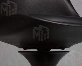 Стул обеденный DOBRIN TULIP (черное основание, цвет черный (B-03))