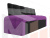 Кухонный прямой диван Люксор (Фиолетовый\Черный)