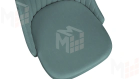 Стул Франк (конус) исп. 2 - ДП2-30 Белый матовый/Микровелюр Madera Aquamarine (аквамарин)