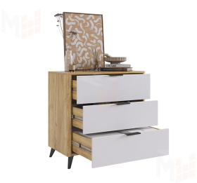 Комод Адам дуб крафт золотой/белое дерево