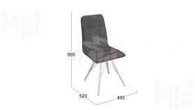 Стул Аспен К3 Белый матовый, Велюр Duna Steel