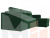 Угловой диван Принстон правый угол (Зеленый)