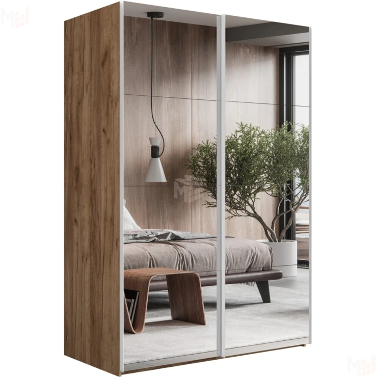 Шкаф-купе Эста 2-х дверный (8 Зеркал) 160 см.