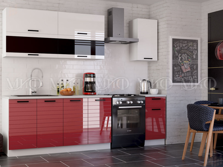 Красная кухня: идеи дизайна, фото в интерьере. Красный кухонный гарнитур в Южно-Сахалинске