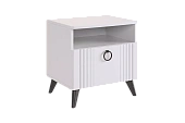 Тумба прикроватная Ева  белое дерево/белый матовый Тумба прикроватная Ева  белое дерево/белый матовый