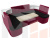 П-образный диван Тефида (Черный\Бордовый)