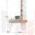 Стол письменный со шкафом комбинированным Порто - СМ-393.15.012 Белый