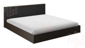 Кровать Копенгаген 1,4 (с настилом) (венге/черный матовый)