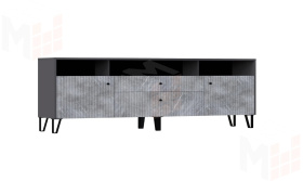 Тумба ТВ Оливия (мрамор глянец/графит)