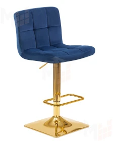 Стул барный DOBRIN GOLDIE (синий велюр (MJ9-117))