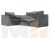 Угловой диван Кронос левый угол (Серый)
