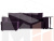 Угловой диван Атланта Лайт левый угол (Фиолетовый)