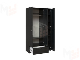 Шкаф Сириус 3 двери 1 ящик, венге (высота 220 см)