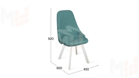 Стул Франк (паук) исп. 2 - ДП2-30 Белый матовый/Madera Aquamarine (аквамарин)