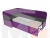 Кухонный угловой диван Форест левый угол (Черный\Фиолетовый)