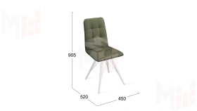 Стул Аспен К3 Белый матовый, Микровелюр Jercy Deep Green