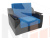 Кресло-кровать Сенатор 60 (Голубой\Черный)