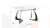 Стол обеденный раздвижной Конкорд Тип 2  Черный муар, Стекло матовое белое