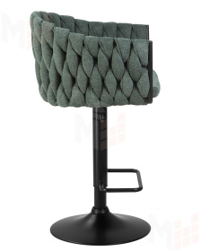 Стул барный DOBRIN LEON (зеленая ткань (LAR 275-23))