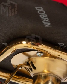 Стул барный DOBRIN CHARLY GOLD (красный велюр (MJ9-45))