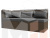 Кухонный диван Метро с углом слева (Серый\Коричневый)