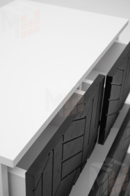 Комод Амстердам (белый/серый графит)