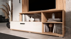 Гостиная Мини (дуб крафт/белый глянец)