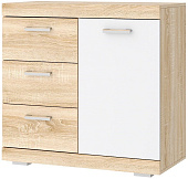 Комод Соната КС-900 1Д Сонома-Белый глянец