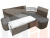 Кухонный угловой диван Тефида правый угол (Серый\Коричневый)