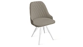 Стул Гранд К3 Белый матовый, Велюр Confetti Smoke Стул Гранд К3 Белый матовый, Велюр Confetti Smoke