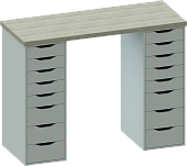 Стол письменный Ингар 2/88  дуб беленый / белый Стол письменный Ингар 2/88  дуб беленый / белый
