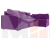 Угловой диван Мансберг правый угол (Фиолетовый)