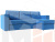 Угловой диван Принстон правый угол (Голубой\Черный)