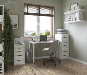 S00449 Ингар 1/ТТ стол письменный 120x75x55, белый