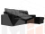 Угловой диван Верона правый угол (Черный)