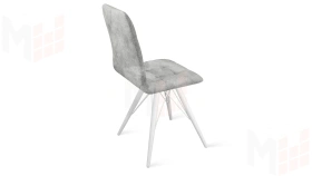 Стул Аспен К3 Белый матовый, Велюр Wellmart Silver