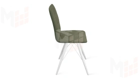 Стул Аспен К3 Белый матовый, Микровелюр Jercy Deep Green