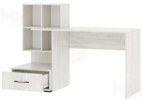 Компьютерный стол ПКС-10 Дуб Крафт белый