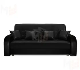 Диван книжка Престиж 120 (кожзам черный) Диван книжка Престиж 120 (кожзам черный)