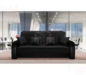 Диван книжка Престиж 120 (кожзам черный) Диван книжка Престиж 120 (кожзам черный)