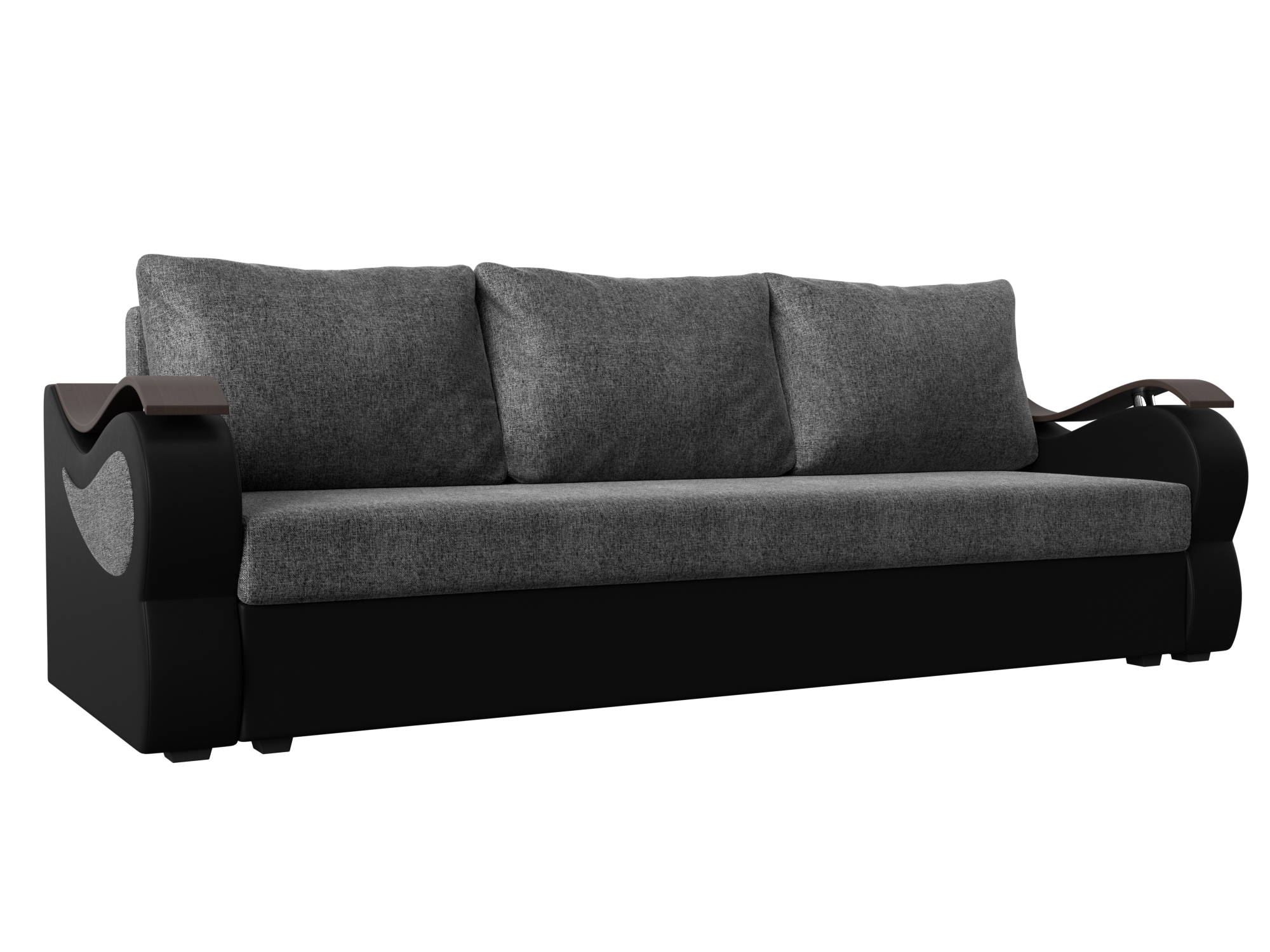 Прямой диван Меркурий Лайт (Серый\Черный)