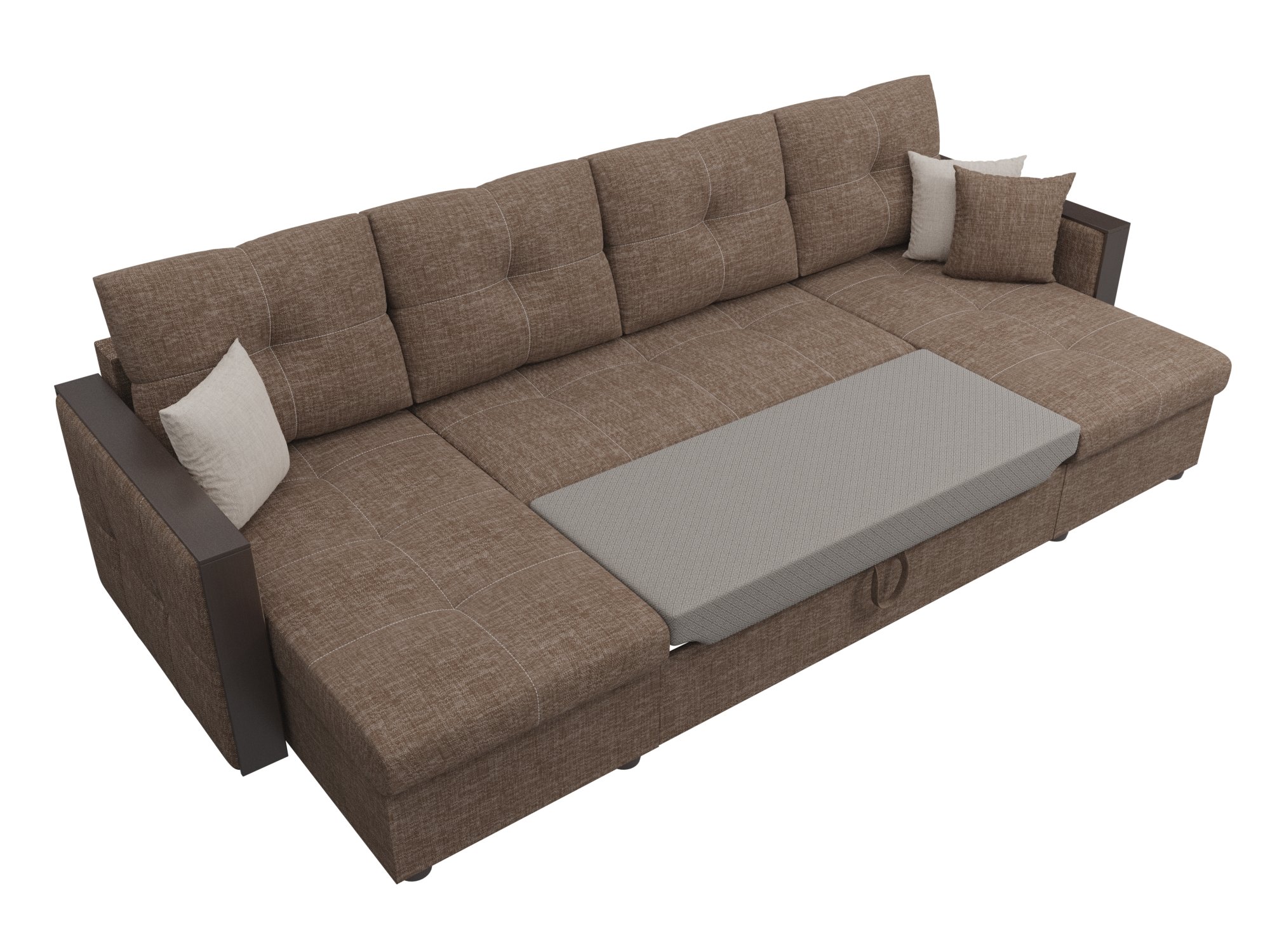 П-образный диван Валенсия (Коричневый)