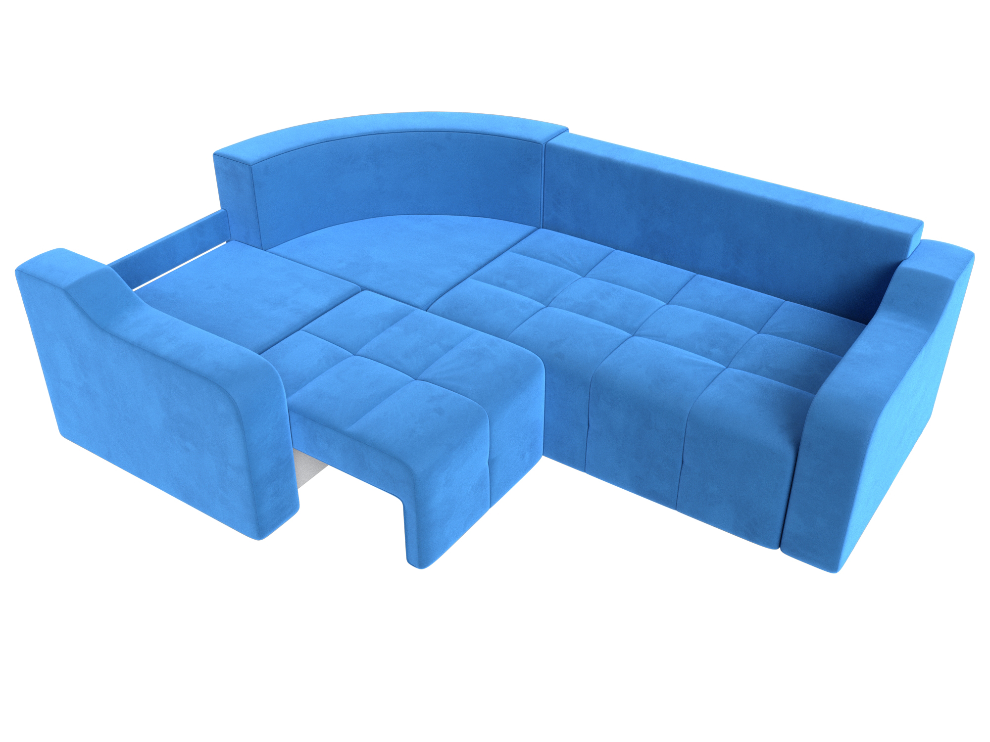 Угловой диван Кембридж левый угол (Голубой)