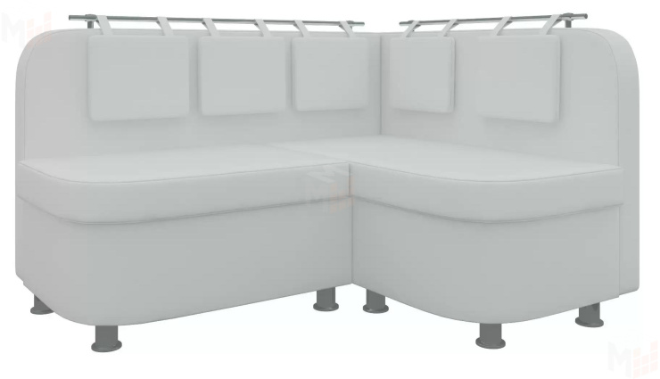 Кухонный угловой диван Уют 2 правый угол (Белый)