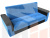Прямой диван Эллиот (Голубой\Черный)
