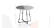 Стол обеденный Милан Тип 1 Серый муар, Стекло глянцевое серый мрамор